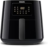 Philips HD9280/90 Airfryer XL Essential (Heißluftfritteuse, 2000 W, 1200 g Kapazität, digitales Display, Wifi Connected) schwarz