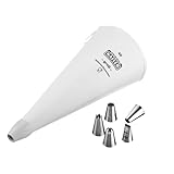 Original Kaiser La Forme Plus Spritzbeutel Set 7-teilig, Spritzbeutel wiederverwendbar groß mit Tüllen, Adapterund 5 Spritztüllen, kochfest, Schneidehilfslinie