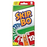 Mattel Games Skip-BO, Kartenspiele für die Famile, Perfekt als Kinderspiel, Reisespiel oder Spiel für Erwachsene, Gesellschaftsspiel, für 2-6 Spieler, ab 7 Jahren, 52370