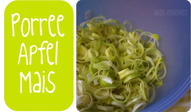Porree Apfel Mais Salat | Rezept Party Speisen | waseigenes.com