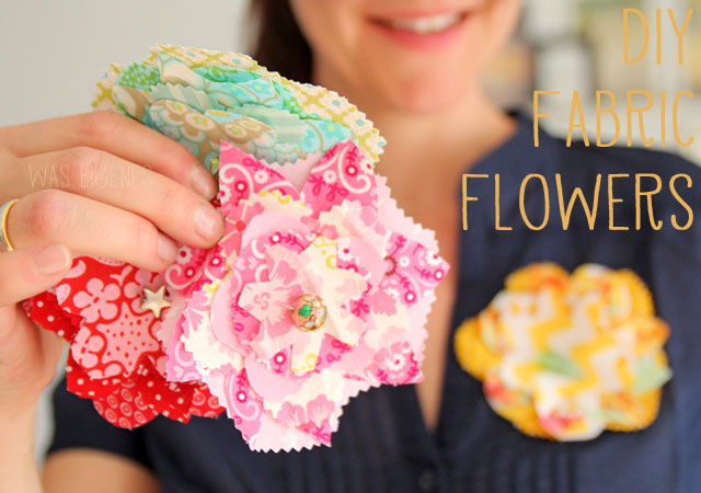 DIY fabric flower | Stoffblumen selber basteln & nähen | was eigenes Blog