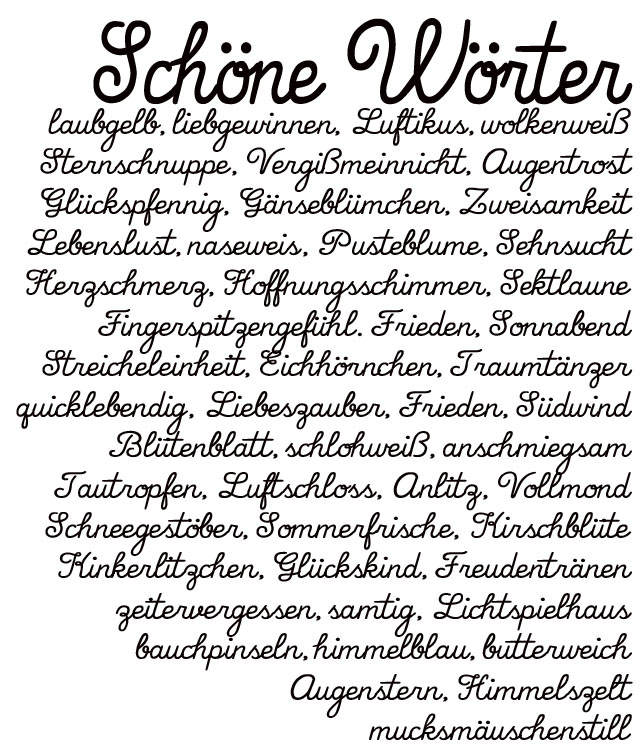 Schoene Woerter | schoene deutsche Worte | Wohklingende Woerter | waseigenes.com 1