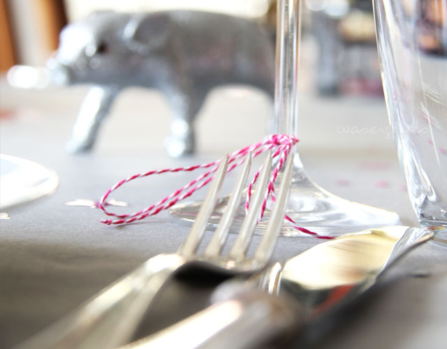 Silvesterdekoration | grau & pink | DIY Silvester Deko | Jahreswechsel 2014-2015 | waseigenes.com