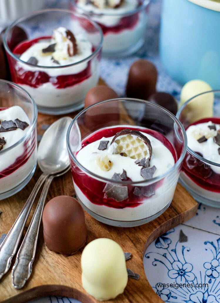 Rezept Schokokuss Dessert mit Roter Gruetze, waseigenes.com