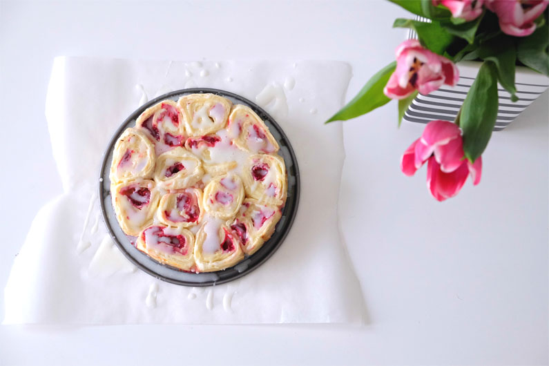 Himbeer Blätterteig Schnecken | Rezept waseigenes.com