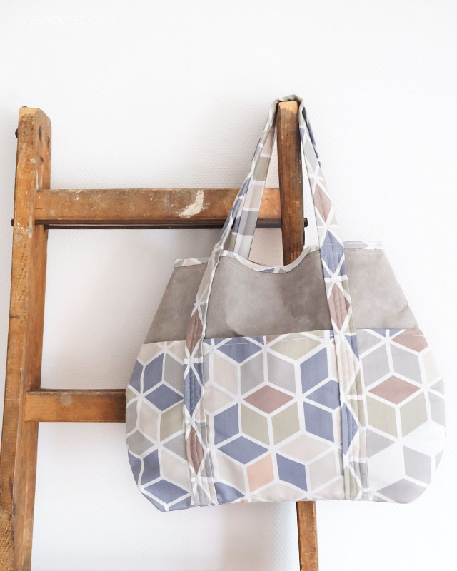 Einkaufstasche aus SnapPap und Baumwolle selber nähen | DIY SnapPap Handtasche nähen | waseigenes.com DIY Blog