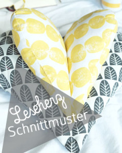 Leseherz | Herzkissen | kostenloser Schnittmuster Download & Nähanleitung | © waseigenes.com