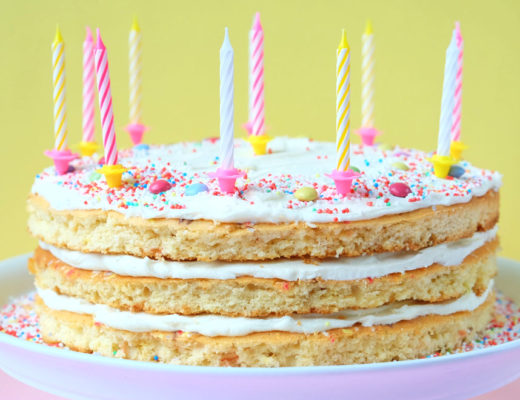 Rezept: Geburtstagskuchen mit Buttercreme und bunten Streuseln | waseigenes.com