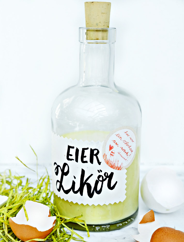 Selbstgemachter Eierlikör + Sekt = Schneegestöber | Oster Drink | waseigenes.com