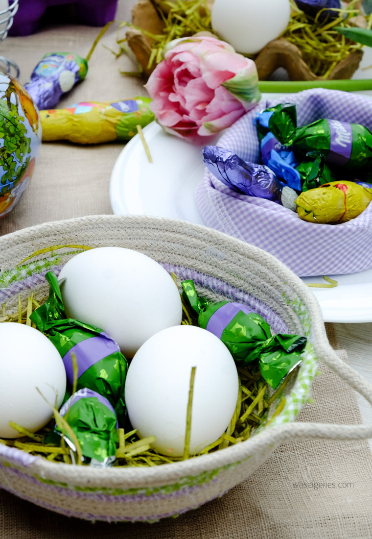 DIY Rope Bowl | Osterkörbchen aus Kordel nähen | waseigenes.com