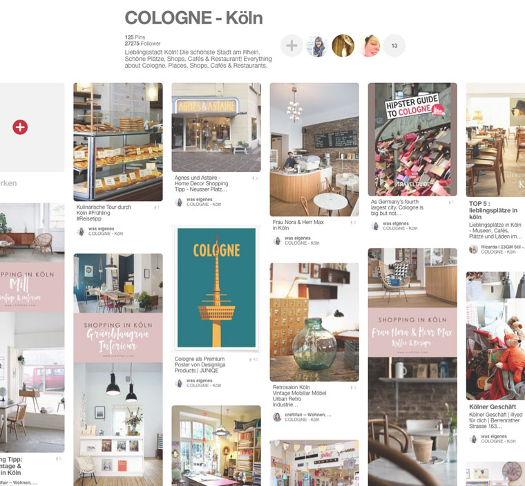 Pinterest Gruppen Pinnwand Cologne / Köln | waseigenes.com