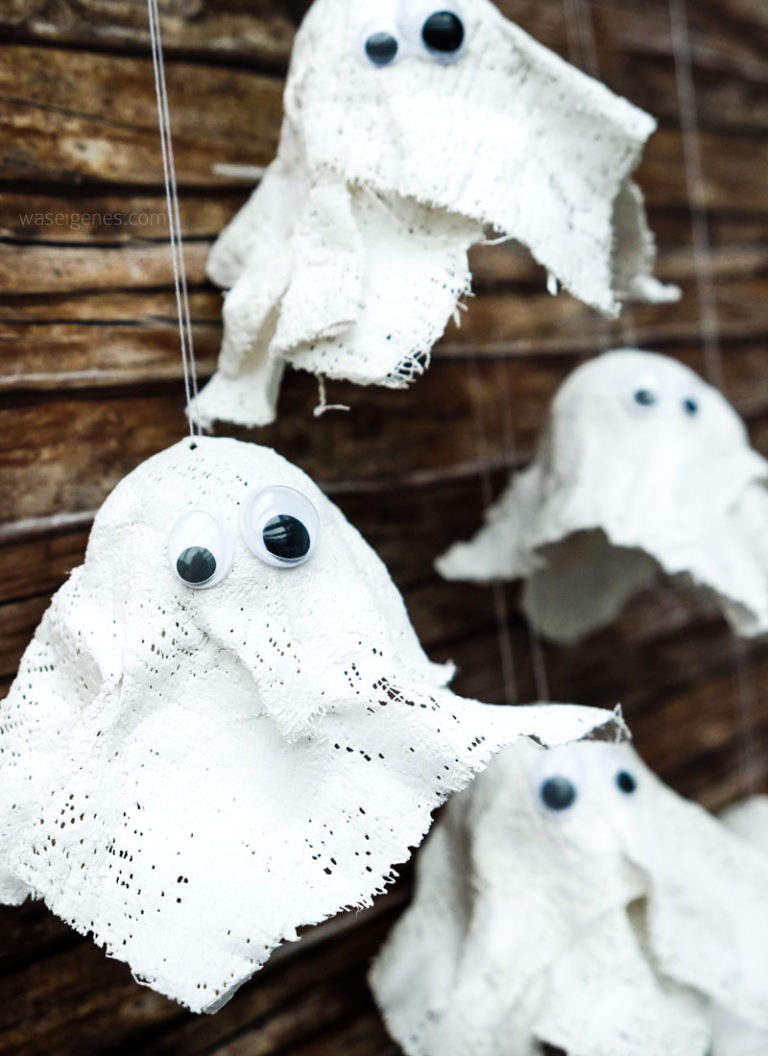 Hui buh! DIY Gespenster aus Gips (Halloween Deko mit Kindern basteln)