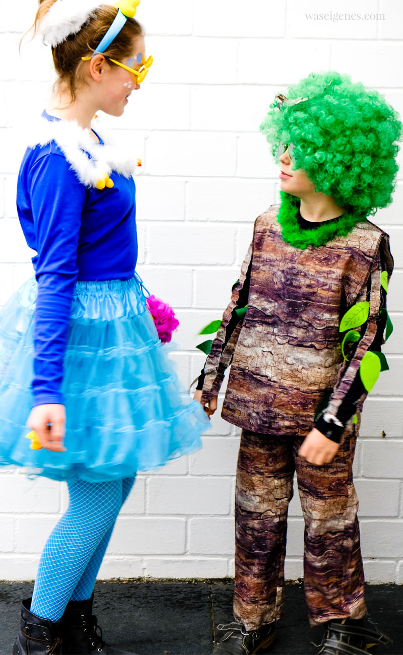 DIY Karneval Kostüme selber machen: Baum und Schaumbad | Kostüm selber nähen und basteln | Karneval, Fasching, Halloween | waseigenes.com 