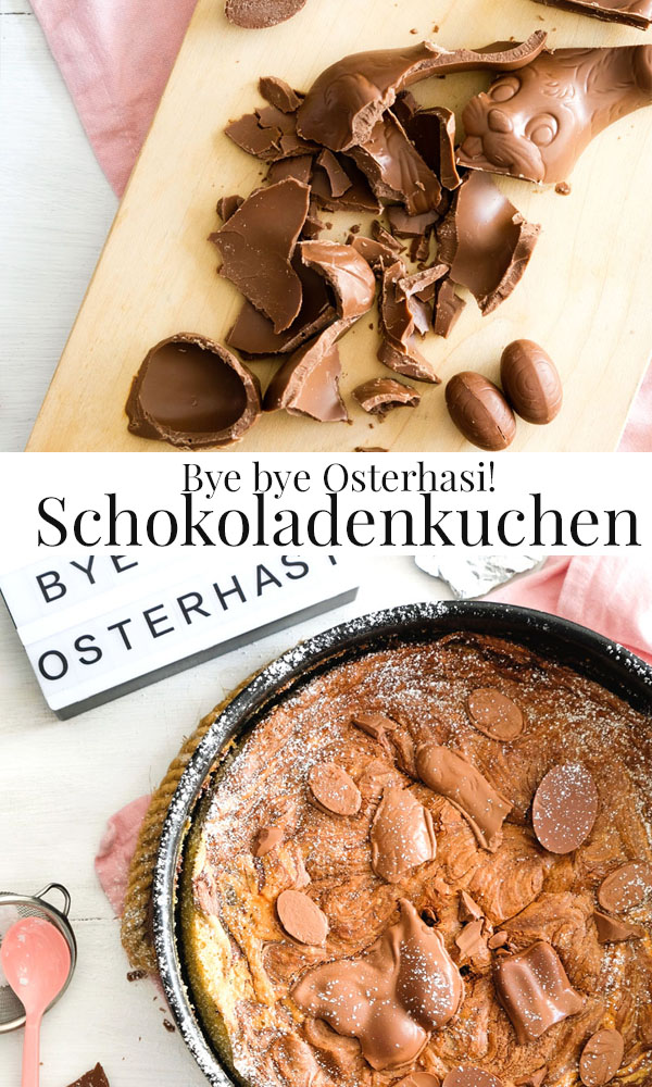 Resteverwertung- Osterhasen Kuchen, Rezept für einen super schokoladigen Schokokuchen, waseigenes.com