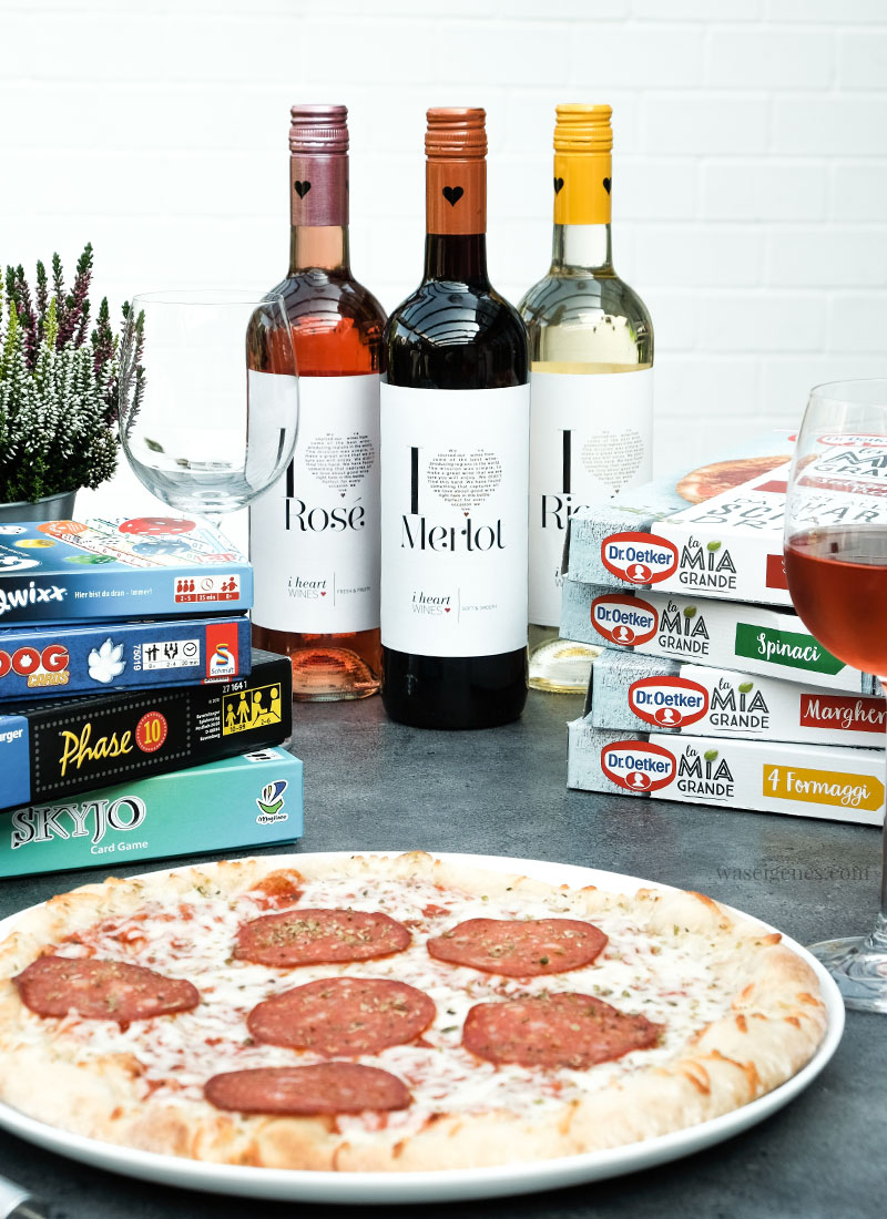 Spielenachmittag mit Freunden | Skyjo Kartenspiel | Pizza La Mia Grande & I heart wines | waseigenes.com