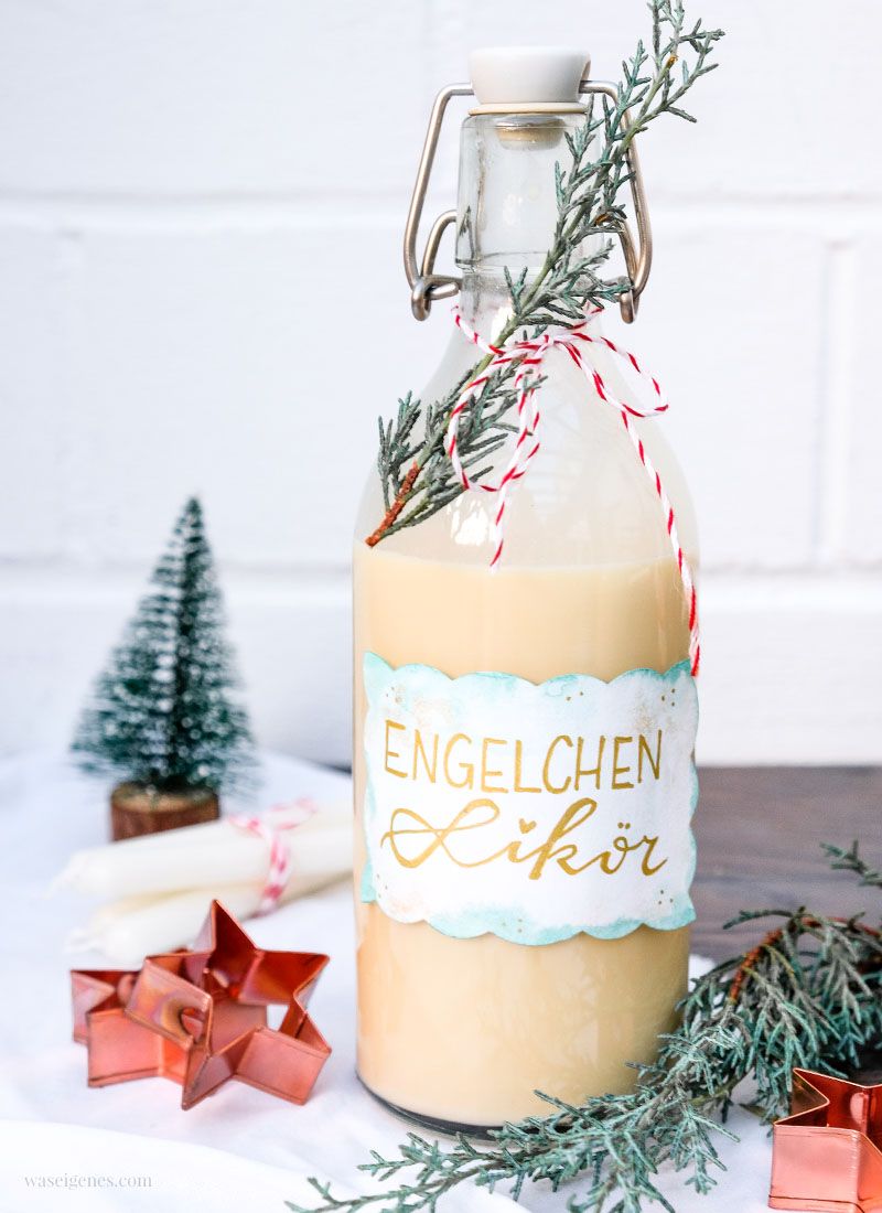 Die helle Freude: Rezept Engelchenlikör | Weiße Schokolade, Sahne, Amaretto - ein köstlicher Likör, ein tolles Geschenk aus der Küche, waseigenes.com #engelchenlikör #likörselbermachen