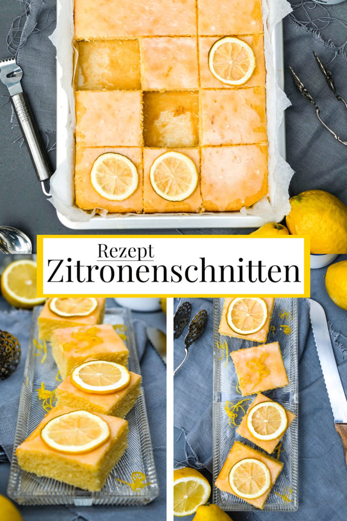 Süße Schnittchen! Super saftige Zitronenschnitten vom Blech