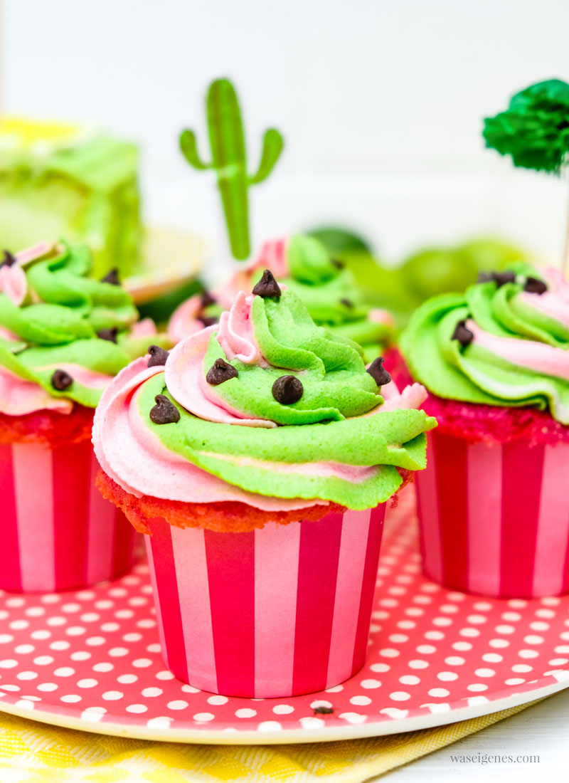 Summer Edition: Wassermelonen Cupcakes mit zweifarbigem Frosting, waseigenes.com