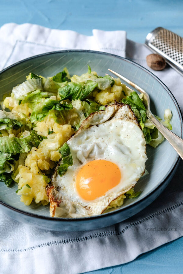 Kartoffel-Endivien-Stampf mit Spiegelei | waseigenes.com Kartoffel-Endivien-Stampf mit Spiegelei | waseigenes.com