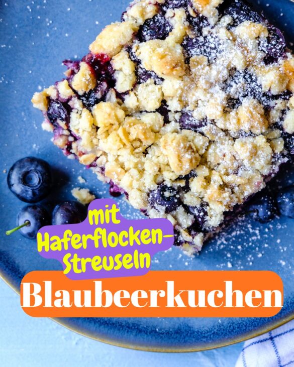 Rezept: Blaubeerkuchen mit Haferflocken Streuseln