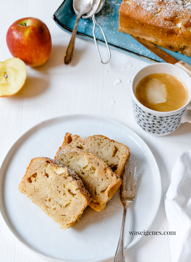 Rezept: Schneller Apfelkuchen mit Marzipan und Zimt - Kastenkuchen | waseigenes.com