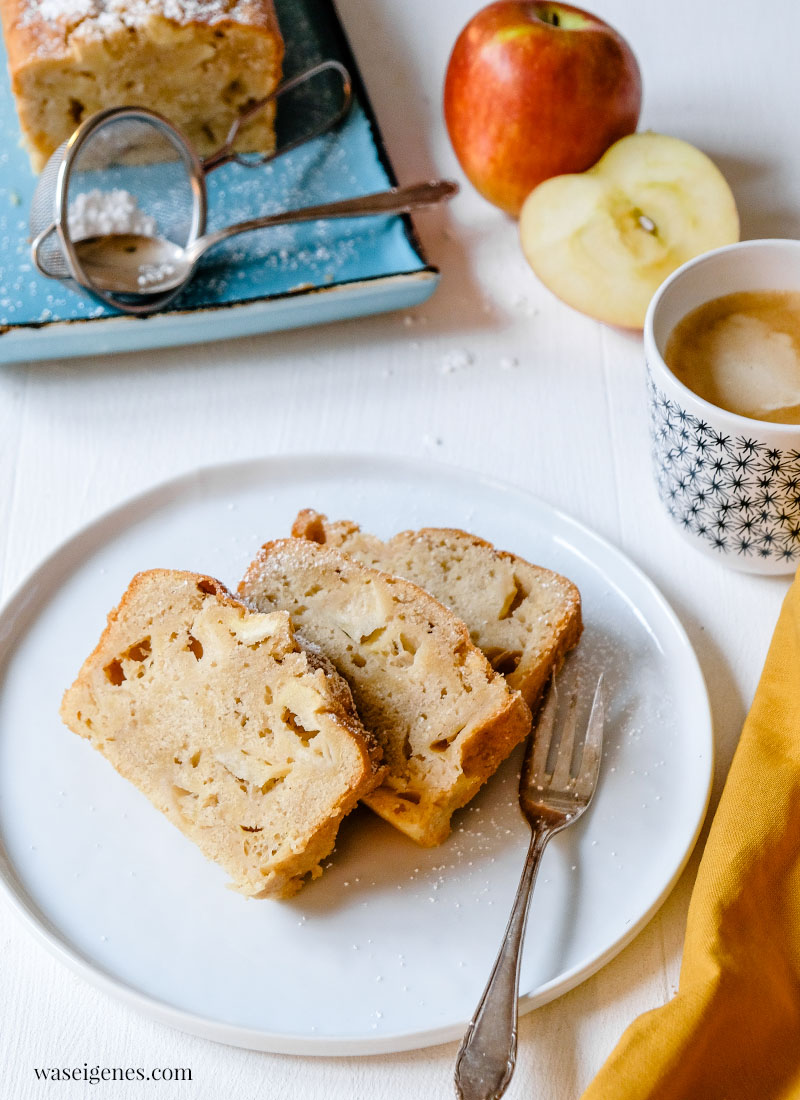 Apfel Kastenkuchen mit Marzipan und Zimt | waseigenes.com