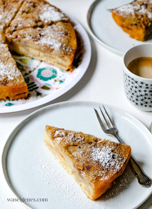 Apfelkuchen mit Walnüssen und Zimt kopfüber gebacken | was eigenes