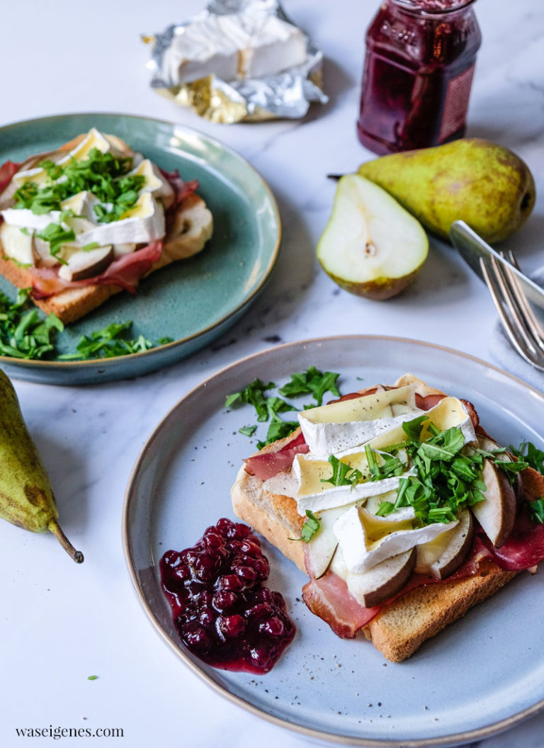 Toast mit Camembert, Birne und Schwarzwälder Schinken | was eigenes Toast mit Camembert, Birne und Schwarzwälder Schinken | was eigenes