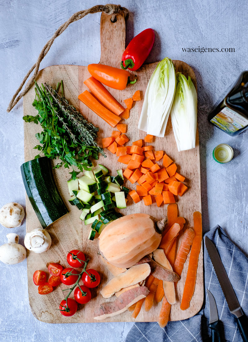 Rezept: Gemüsepäckchen mit Hähnchenbrust und Basmati Reise - schnelles und einfaches Mittagessen | Was koche ich heute? Familienrezepte | waseigenes.com