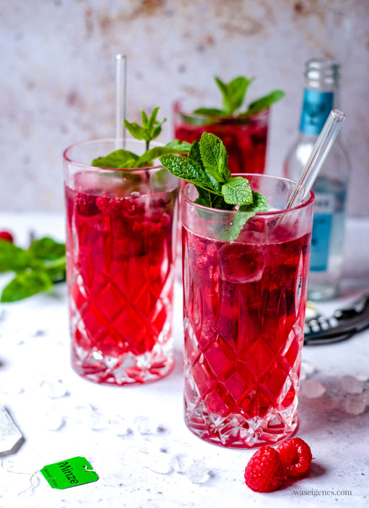 Himbeer Gin Tonic mit Minze | Sommerdrink Rezept Himbeer Gin Tonic mit Minze | Sommerdrink Rezept
