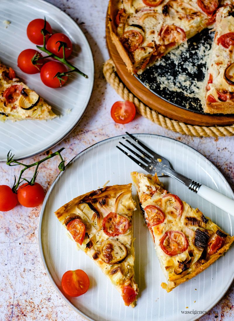 Tomaten-Porree-Quiche | Rezept | waseigenes.com