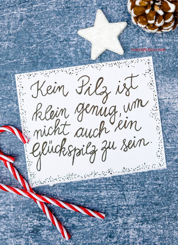 Adventskalender der guten Gedanken 2021 | Türchen Nr. 9 | Kein Pilz ist klein genug, um nicht auch ein Glückspilz zu sein {Unbekannt} | waseigenes.com