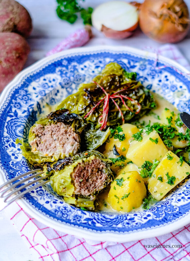 Rezept: Kohlrouladen mit Petersilienkartoffeln | waseigenes.com | 5 Herbstrezepte für den Oktober