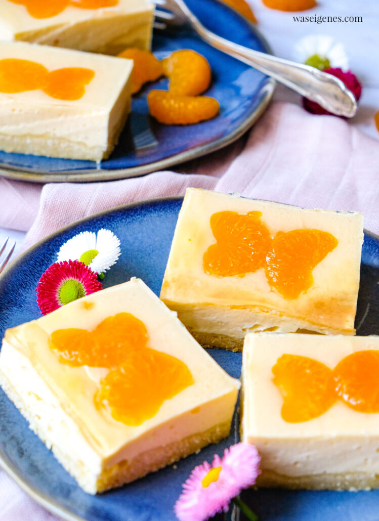 Schmetterlingskuchen - Käsekuchen mit Mandarinchen | waseigenes.com Schmetterlingskuchen - Käsekuchen mit Mandarinchen | waseigenes.com