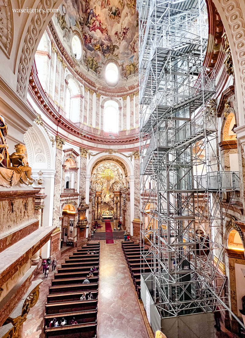 Wiener Karlskirche - Panoramaaufzug, Panoramalift, Fresken, waseigenes.com