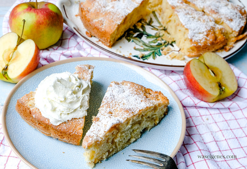 Rezept: Ganz einfacher Apfelkuchen in der Springform gebacken, Was backe ich heute? Einfache und leckere Kuchenrezepte von waseigenes.com