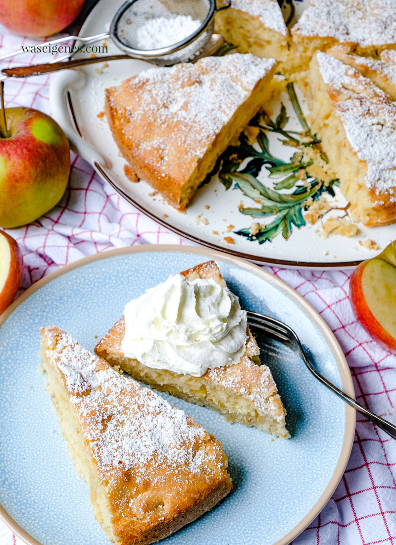 Rezept: Ganz einfacher Apfelkuchen in der Springform gebacken, Was backe ich heute? Einfache und leckere Kuchenrezepte von waseigenes.com