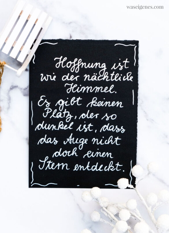 Adventskalender der guten Gedanken 2022 - 24 gute Gedanken im Dezember - 24 aufmunternde Sprüche für jeden Tag | waseigenes.com