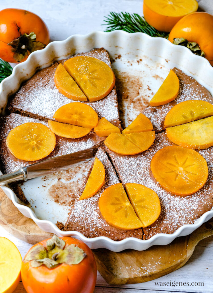 Saftige Schokoladentarte mit süßer Kaki | waseigenes.com Saftige Schokoladentarte mit süßer Kaki | waseigenes.com