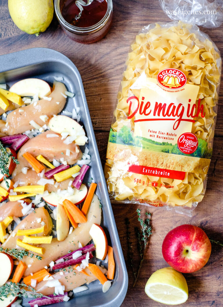 Gebackene Hähnchenbrust mit Äpfeln | Rezept | waseigenes.com