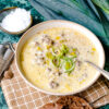Rezept: Käse-Lauch-Suppe mit Hackfleisch - die perfekte Partysuppe, steht in 35 Minuten auf dem Tisch, macht satt | waseigenes.com - Was koche ich heute? Einfache & schnelle Rezepte für jeden Tag