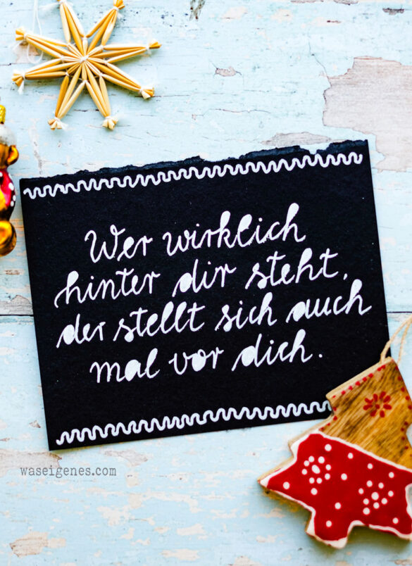 Wer wirklich hinter dir steht, der stellt sich auch mal vor dich | Adventskalender der guten Gedanken | #binesadventskalender | waseigenes.com