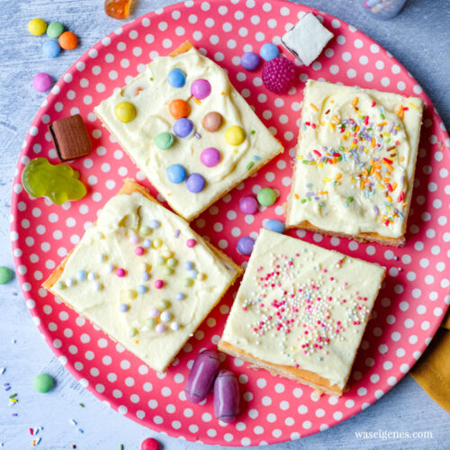 Rezept: Bunter Konfetti-Kuchen vom Blech | waseigenes.com Rezept: Bunter Konfetti-Kuchen vom Blech | waseigenes.com