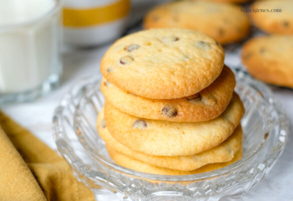 Rezept: Cookies mit Schokotropfen - Schoko Cookies, ganz einfaches Rezept, sehr lecker | waseigenes.com