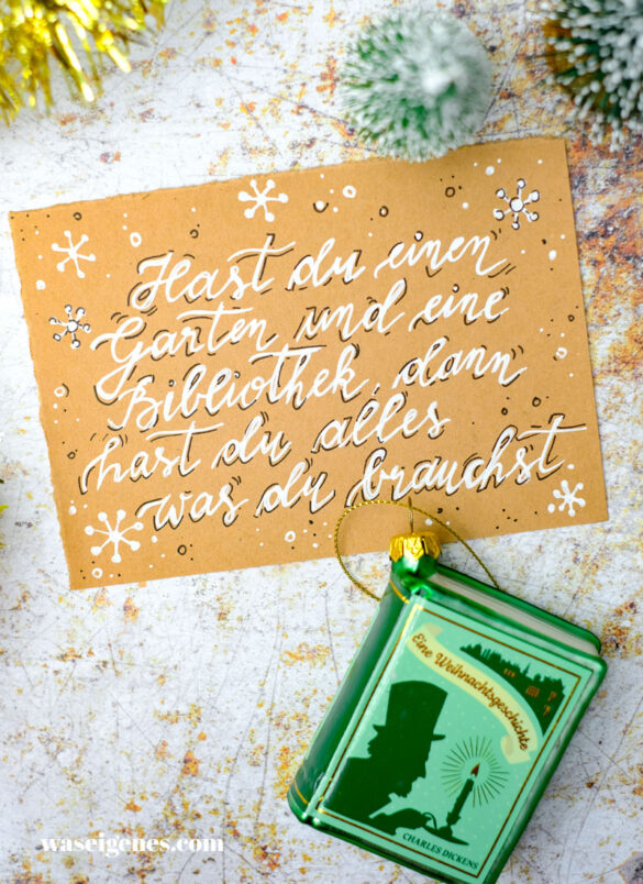 Adventskalender der guten Gedanken ~ Türchen Nr. 10: Hast du einen Garten und eine Bibliothek, dann hast du alles, was du brauchst. | waseigenes.com