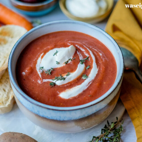 Rote Beete Suppe - ganz einfache Gemüsesuppe