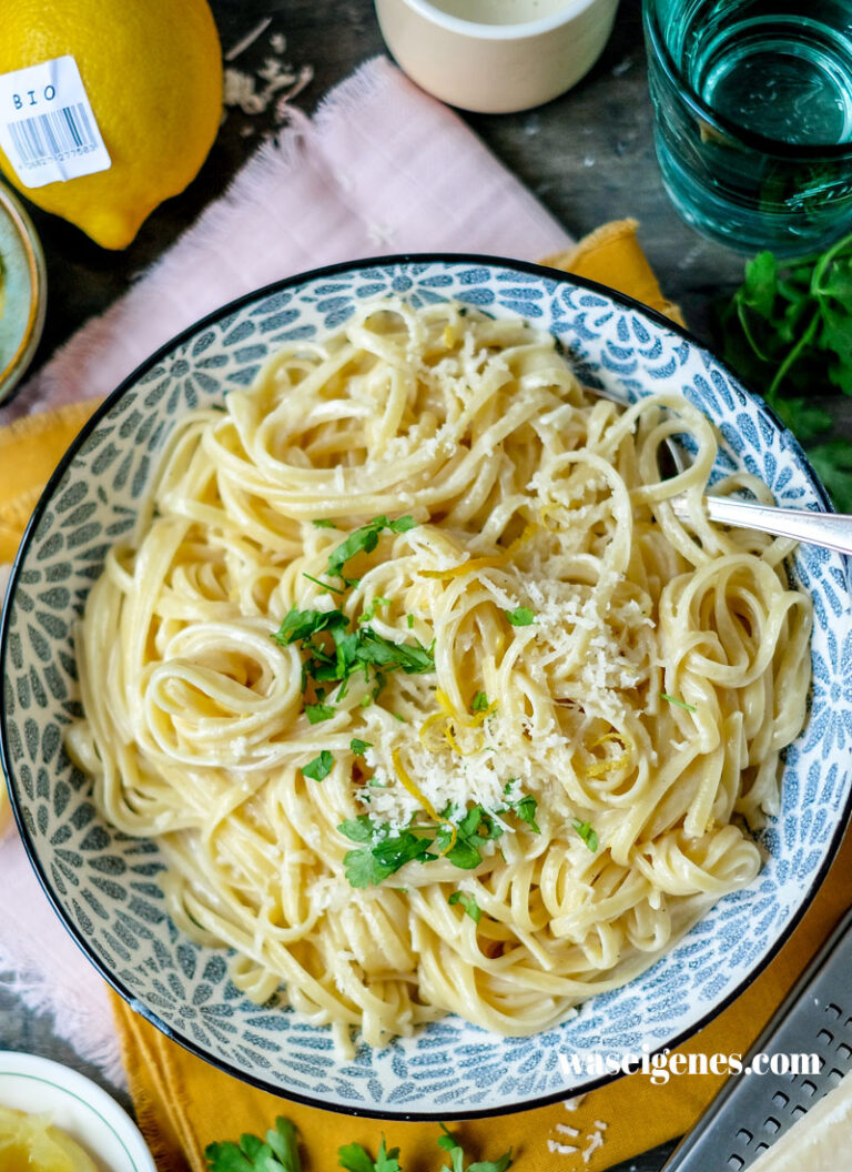 Rezept: Spaghetti al Limone | Zitronenpasta | waseigenes.com