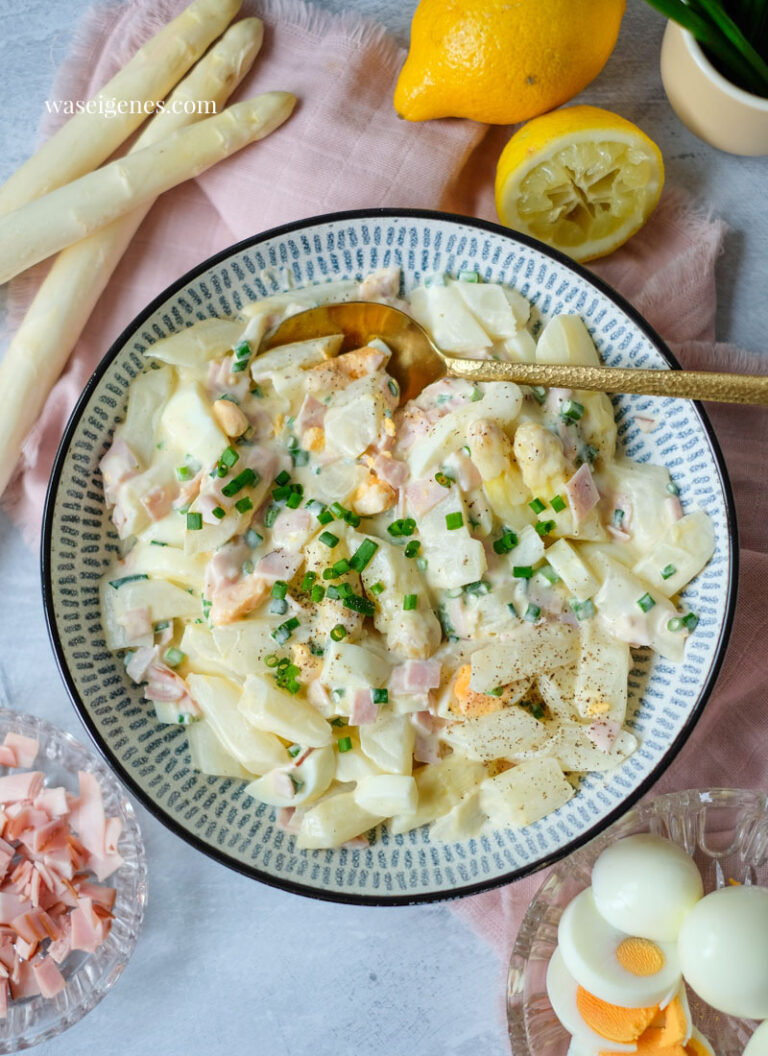 Spargelsalat mit Ei & Schinken – einfaches Frühlingsgericht Spargelsalat mit Ei & Schinken – einfaches Frühlingsgericht