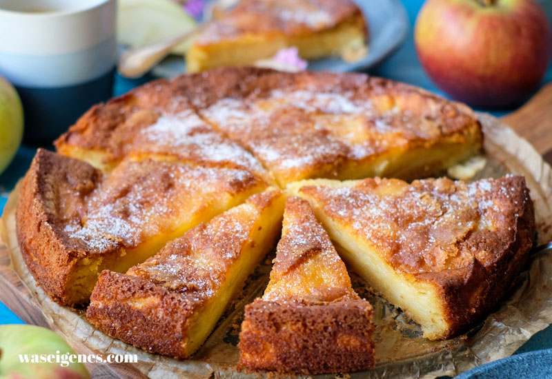 Französischer Apfelkuchen – Gâteau Invisible mit viel Apfel und wenig Teig | Rezept | waseigenes.com