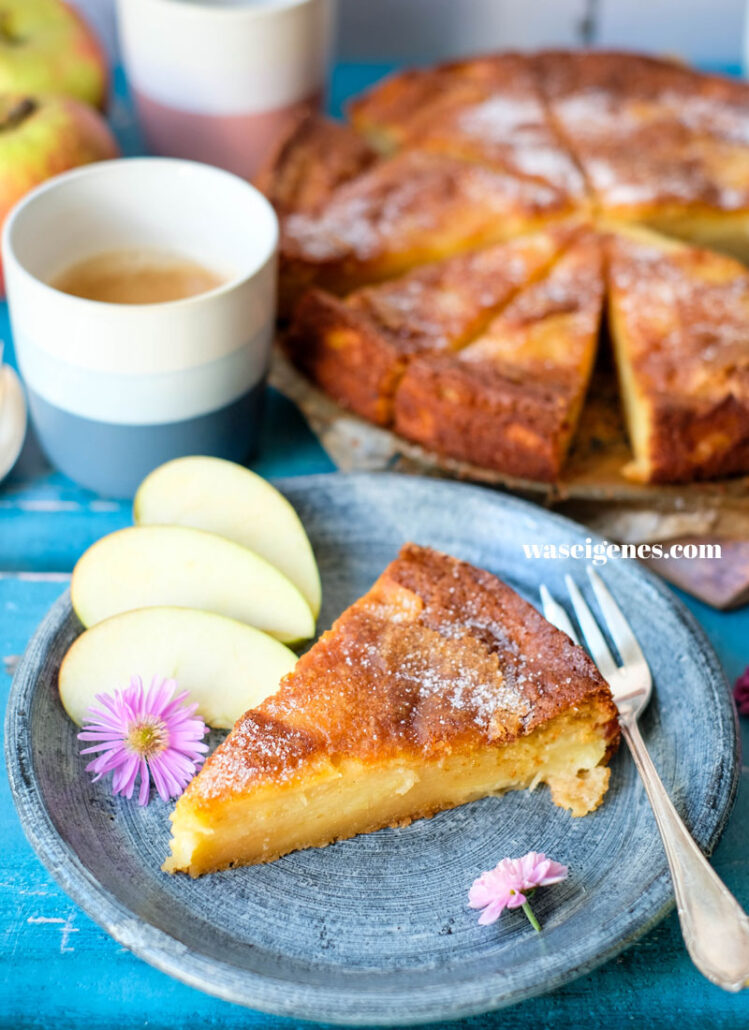 Französischer Apfelkuchen – Gâteau Invisible mit viel Apfel und wenig Teig | Rezept | waseigenes.com